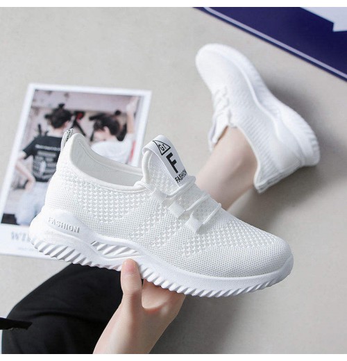 Breathable White Sneakers Fitness Walking Casual mesh upper shoes 2024 new comfortable non-slip sports shoes for women