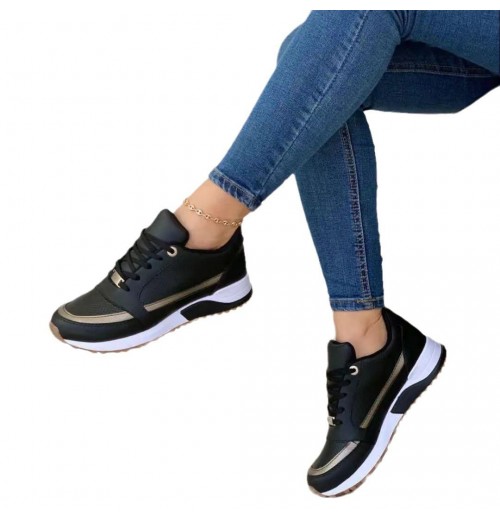 2025 Hot Sale Women Height Increasing Printed Casual Canvas Shoes Flat Chunky Shoes For ladies