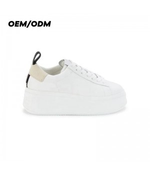 OEM/ODM SMD women sneakers ladies casual shoes walking height increasing pu leather